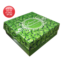 R10 CETAK COATED 350 FLORAL HIJAU PUPUS 2W
